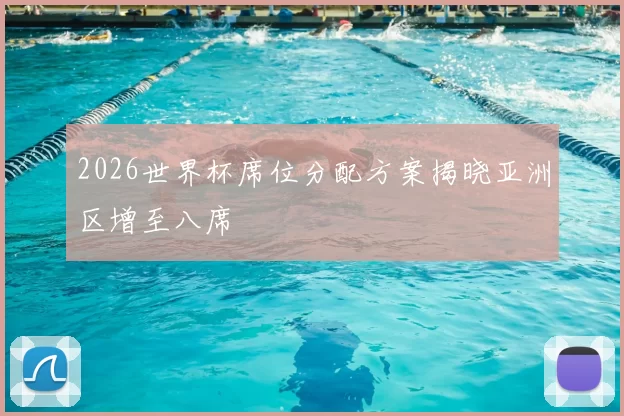 2026世界杯席位分配方案揭晓亚洲区增至八席